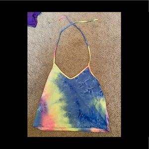 tie-die cropped sleeveless tank from shein